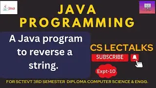 Java Program to reverse a string || Java Program to use StringBuilder class || sctevt java|| Expt-10
