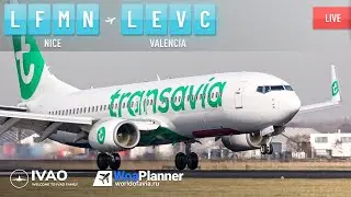 ✈ IVAO / X-Plane 12 / LFMN (Nice) - LEVC (Valencia)  / World  of Avia planner / Boeing 737-800