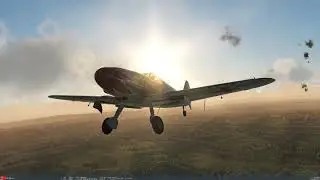 Poor AI trying to land in hard wind and under AA fire