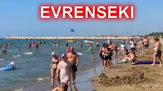 SIDE EVRENSEKI Türkiye TODAY. Beach. Sea in October 2023 
