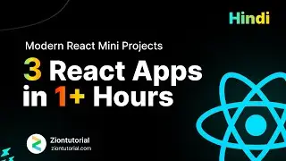 Modern React Mini Projects - 1 + Hours | 3 Real Projects Web Applications | 🔥🔥🚀 ( Hindi )