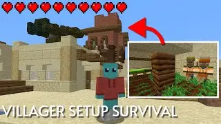 Making a Villager Breeder + Zombie Converter in Minecraft Survival Mode