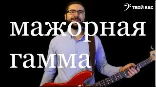 Мажорная гамма на бас гитаре