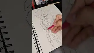 Goku ssj4 en 2 estilos #dibujo #draw #goku #color #manga
