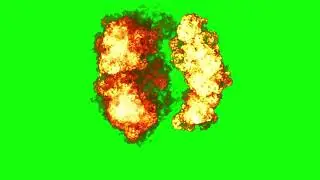 Explosion bomb effect animation green screen - Download Stock Footage