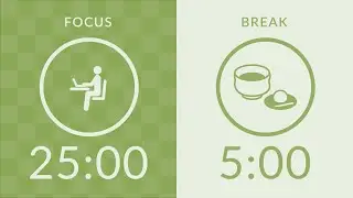 25/5 Pomodoro Timer with Matcha 🍵 No Music 🔔 Bell Only | Study With Me for Deep Focus 💚