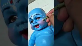 Little Krishna making with old doll 😱