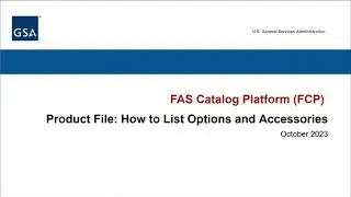 Adding Options and Accessories in FCP - MAS Vendor Training