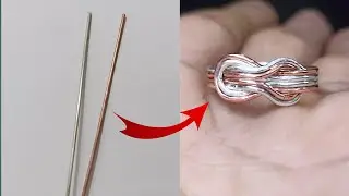 making a ring from copper and silver wire /How it's made / jewellery making / gold Smith Luck