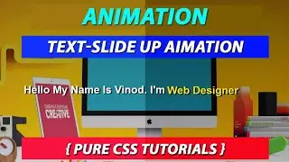 Slide Up Text Using Only Pure CSS Create by VRPawar