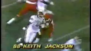 Keith Jackson one-handed catch vs. NU in 1986
