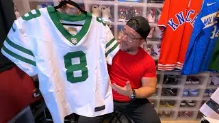 Aaron Rodgers Nike FUSE Elite Authentic New York Jets Throwback JErsey