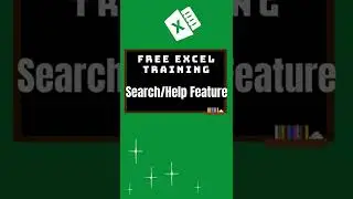 Excel Bites - Section 1:Search Help feature   (#12) - #shorts