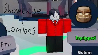 golem showcase and combos. | Roblox project smash