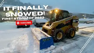 SNOW PLOWING our First Storm in 11 months..Over a foot of SNOW!