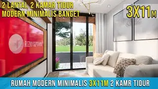 Amazing tiny modern minimalist house design 3x11 meter