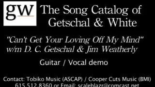 Can't Get Your Loving Off My Mind lyric video (gtr/vox demo)