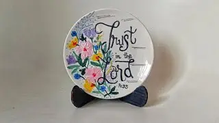 Plate Art/ 3D Acrylic painting