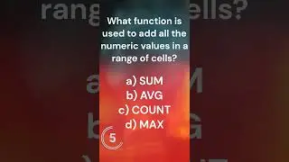MS Excel QUIZ- 01 | 