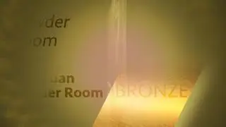 Elegant Suburban Powder Room - Powder Room - Bronze