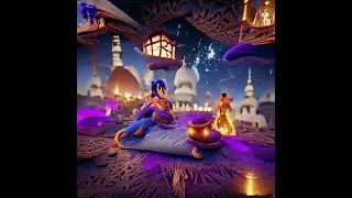 Aladdin 1001 Nights by AI (Artificial Intelligence) Futuristic Art
