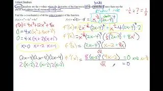 AP Calc Notes Relative Extrema Increasing & Decreasing Intervals Using the 1st Derivative Test Part1