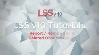 Report Removed Observations Command - LSS Tutorial
