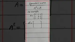 Symmetric matrix #maths  #linearalgebra #shortvideo