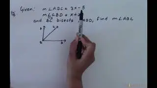 Geometry 1.9: Example of bisecting angles