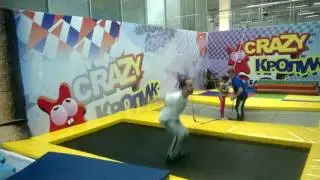 Батутный центр Crazy Кролик. Акробатика. Город Шахты.