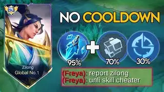WHEN GLOBAL ZILONG ABUSE THIS NEW COOLDOWN EMBLEM AND BUILD IN RANKED GAME!! - (Please try)