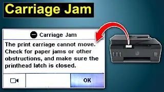 HP Smart Tank 530 Carriage Jam || Fix Paper Jam || Fix Carriage Jam || hp