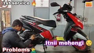 TVS Ntorq 125 race XP 1st service cost? Major problems in first service |Good service centre?|