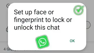 Set up Passcode to lock this chat Whatsapp Problem Fix 2024 | How to Set Passcode On WhatsApp