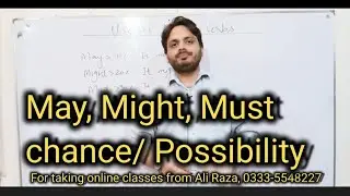 May, Might, Must | Chances and Possibility | By Syed Ali Raza Kazmi