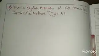 Heptagon (Semicircle method Type-A) Engg. Drawing