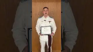 Cadet Richard Parker accepts Seniors of Distinction community service award