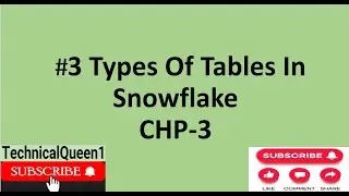 #3 Types of Tables In Snowflake