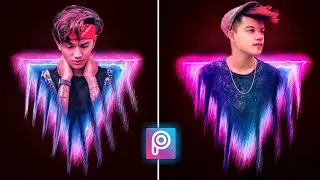 Triangle Neon Pop out | PicsArt Editing Tutorial | Netflix Editing