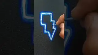 How to make a NEON SIGN painting ⚡️ #artshorts #neon