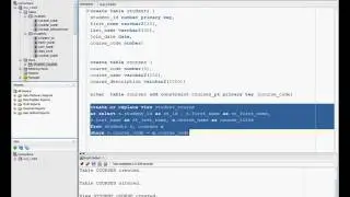 Using SQL Developer to create Database Objects
