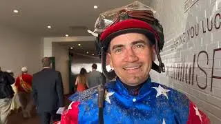 Jockey Brian Hernandez wins the Kentucky Oaks aboard Thorpedo Anna