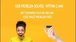 SOLVED  USB Drive files not showing but space used 2021, USB SPACE USED BUT NOT SHOWING FILES FIXED