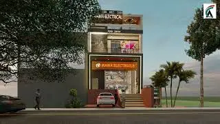 Elevation walkthrough for showroom