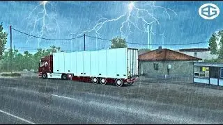 Realistic Rain Mod ETS2 1.36 (Euro Truck Simulator 2)