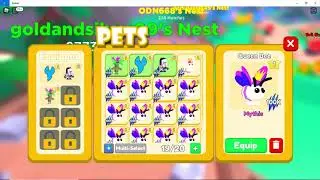 i got a bunch of queen bees in Pet Swarm Simulator