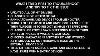 Try something different? - My Fix - Windows 10 - USB device not recognized issue
