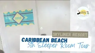 Caribbean Beach 5th Sleeper Room Tour | Walt Disney World | Skyliner Resort