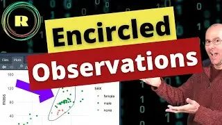 Encircled observations - use ggplot and ggalt to create great plots and data visualization.