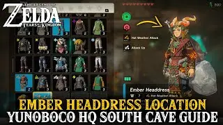 Ember Headdress Location (YunoboCo HQ South Cave Guide) | The Legend of Zelda: Tears of the Kingdom